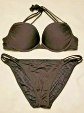 VS Bombshell Halter Swim Set 36B / Med - Black