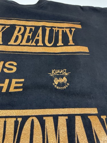 Vintage Black Women Are #1 T Shirt Sz XL Black History Puff Print Hip Hop 90s - Picture 9 of 10