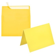 20Pack Lemon Yellow 4x6 Envelopes, A6 Envelopes with Folded Cards