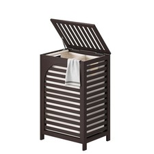 FILWH Laundry Hamper with Lid 16.9  13  26.5inches Large Bamboo Laundry B...