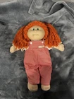 Cabbage Patch 1985 Red Hair Green Eyes Red Gingham Overalls Head Mold 1 Coleco