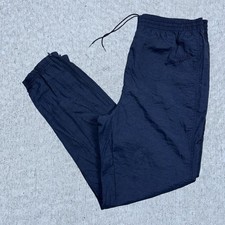 Vintage 90s Reebok Track Pants Windbreaker Jogger Blue Athletic Mens Medium