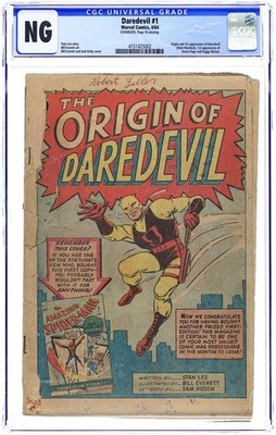 Daredevil (1964 1st Series) 1 CGC Coverless/Incomplete 4151425002 1st Daredevil
