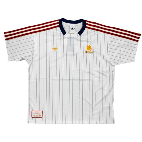 Adidas AS Roma Terrace Icon White Soccer Jersey, Size XL NWT JM2128
