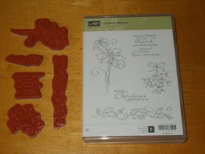 Stampin'Up! CHRISTMAS BLESSINGS clear-mount stamp set VGC