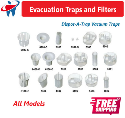 Dental Universal Disposable Evacuation Traps #6100, #6200, #5512, #5503-  144/Bx