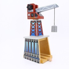 Imaginarium Wooden Railway Crane Bridge Magnetic Lift Thomas Brio Compatible