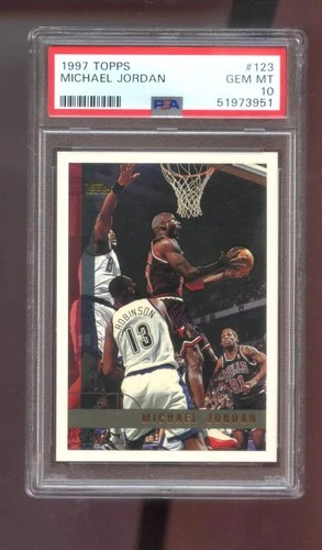 1997-98 Topps #123 Michael Jordan PSA 10 Graded Basketball Card NBA 1998 Bulls