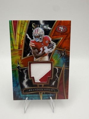 2021 Select Brandon Aiyuk Sparks Patch Tie Dye Prizm #11/25 49ers