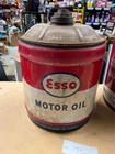 Vtg Esso Motor Oil Gas tin Can 5 Gallon Nice Graphix Petroliana Collector!