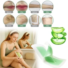 Hair Removal Paper Double Sided Cold Wax Strips Body Depilatory Patch Skin