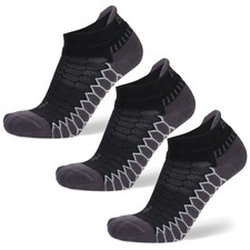 Balega Silver No Show Socks, Black, 3 Pack