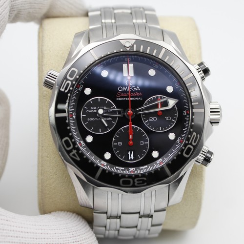 Omega Seamaster Diver 300M Steel Black Dial Mens Watch 212.30....