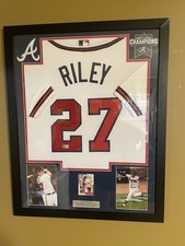 AUSTIN RILEY SIGNED HOME WHITE BRAVES JERSEY W PATCH CARD