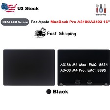 OEM LCD Display Screen Assembly For Apple MacBook Pro A3186/A3403 16'' Black