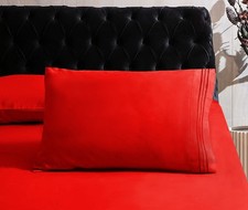 Hotel Luxury 1800 Thread Count Bedding Pillowcases Standard Size Set of 2 - P...
