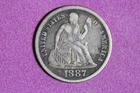 ESTATE FIND 1887 Seated Liberty Dime #K59861