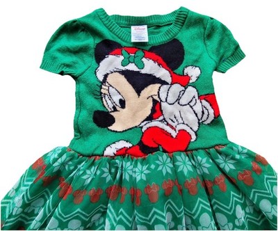 white christmas dresses Mickey and Minnie Christmas Dress Disney Christmas Outfit Snowflake Red Skater Dress S main image 1