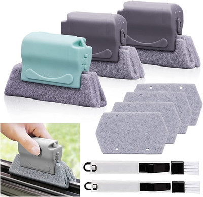 Koishu Magic Window Groove Cleaning Brush, Hand-Held Window Track Cleaner Brushe