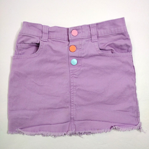 Garanimals Skirt Girls Sz 4T Purple Elastic Waist 5 Pockets Snaps No Zipper