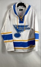 Full Send Nelk Boys Men's St. Louis Blues Hockey Hoodie White NWT Size L