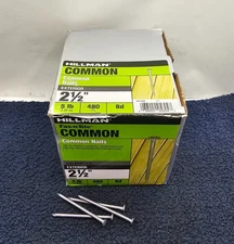Hillman 461282: 5LB Fas-n-Tite Common Nails Galvanized 2-1/2"