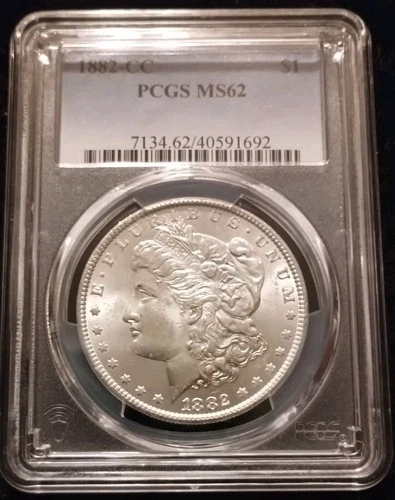 1882 CC Morgan Dollar PCGS MS62