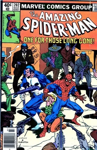 AMAZING SPIDER-MAN #202 NM WHITE PAGES PUNISHER TEAM UP 1980! GLOSSY!