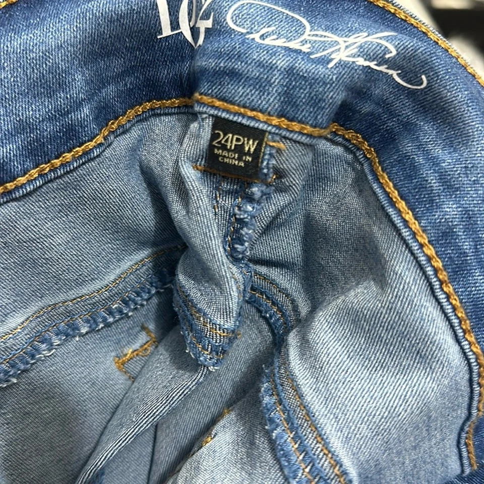 Nuevo pantalón vaquero elástico clásico DG2 by Diane Gilman Petite Jeans 24PW Foto 3 de 4