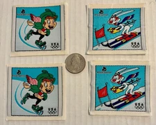 General Mills 1998 Winter Olympics Lucky Charms Trix Stickers/Patches Fabric