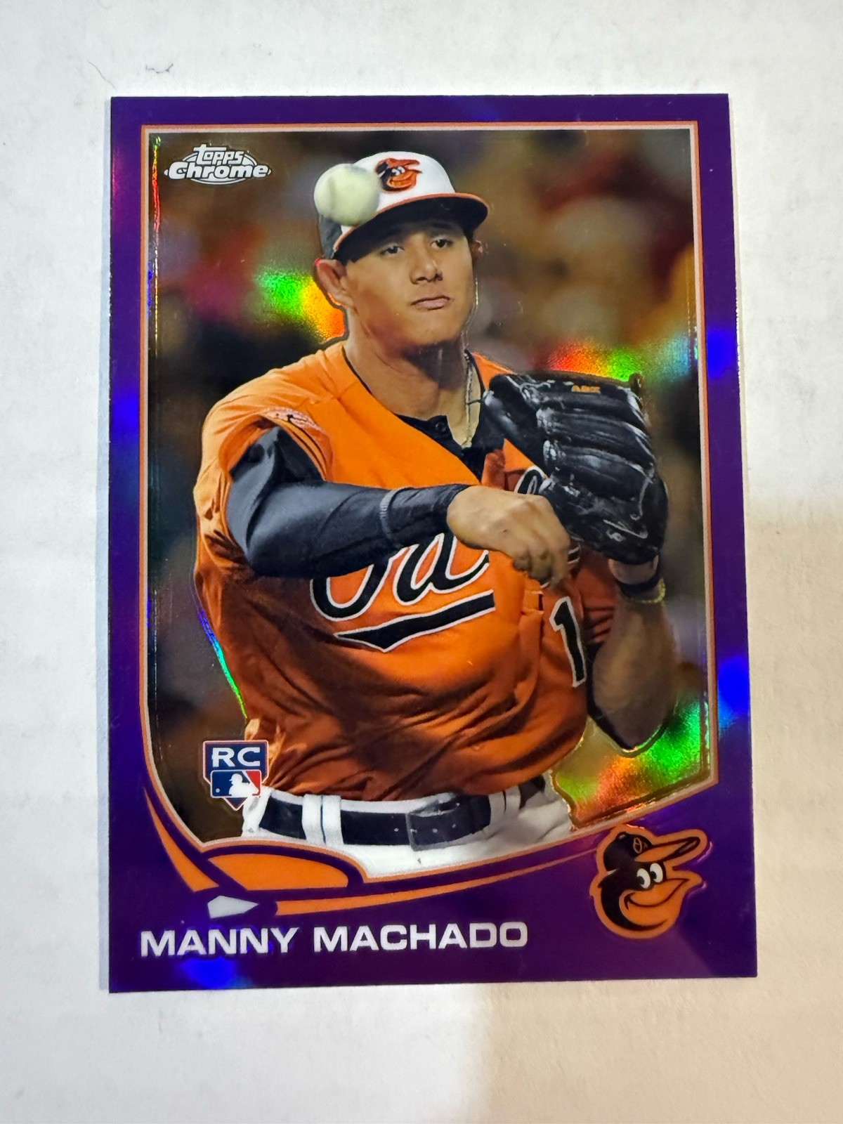 2013 Topps Chrome - Manny Machado #12 Purple Refractor (RC)