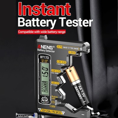 ANENG Digital Battery Tester Universal For AA AAA 9V 1.5V Button Cell Batteries