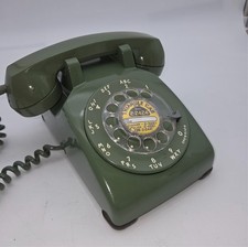 Vintage Western Electric Bell System 500 Rotary Phone Green Tested Works Great