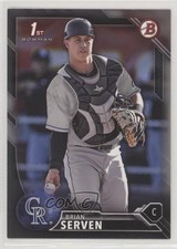 2016 Bowman Draft Draft Picks Silver 33/499 Brian Serven #BD-14 1v1