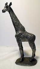 SOLID PEWTER GIRAFFE 6 1/2iNCHES TALL MADE IN USA