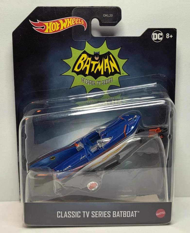 Hot Wheels 2008 & 2021 Batman Classic TV Series Batboat with Trailer Set of 2 - Image 4 of 4