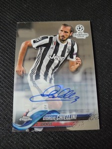 Giorgio Chiellini 2017-18 Topps Chrome UEFA Football Autograph Card