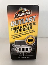 Armor All OUTLAST TRIM & PLASTIC Vinyl Rubber RESTORER for Cars Truck Boat ~8oz 