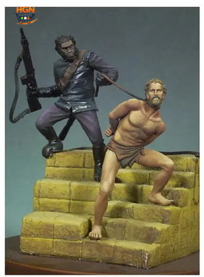 Neu unmontiert 1/32 54mm Ancient Warrior inkl. 2 Figuren mit Base Resin Figu