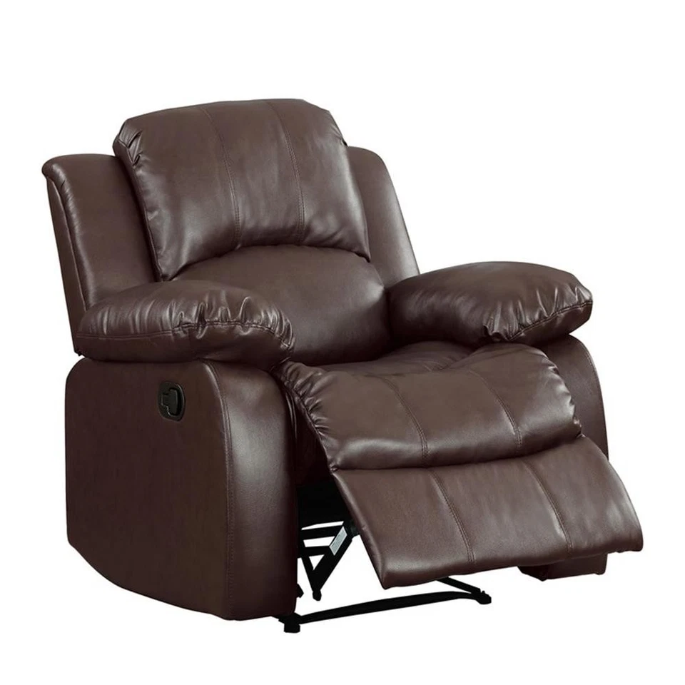 Lexicon Cranley Traditional Faux Leather Reclining Chair in Brown - Image 4 of 4