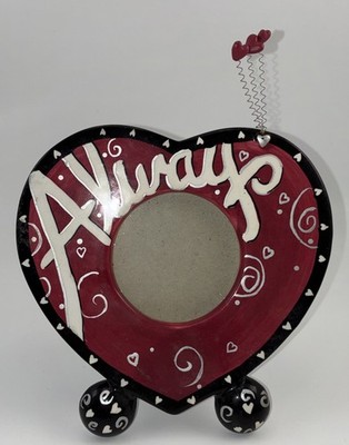 Bella Casa Ceramic 7  Heart Shape Picture Frame For a 3.5 Picture