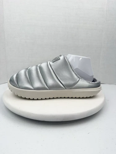 Scarpe ciabatte Nike Burrow SE donna argento metallizzato slip on slides taglia 10 NUOVE