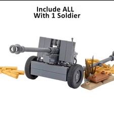 WW2 7,5-cm-Feldkanone 16nA   100% Lego kompatibel NEU  1 Mann und viel Zubehör