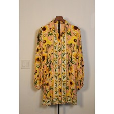 FARM Rio for Anthropologie Sunflower Print Button Down Shirt Dress Size XS