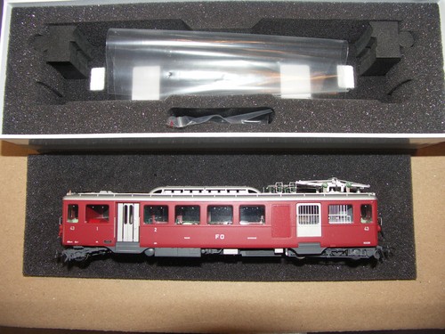 Bemo Triebwagen H0m FO ABDhe 2/4 Nr. 43 Gepäcktriebwagen rot 1247 213 | Zustand: Neu