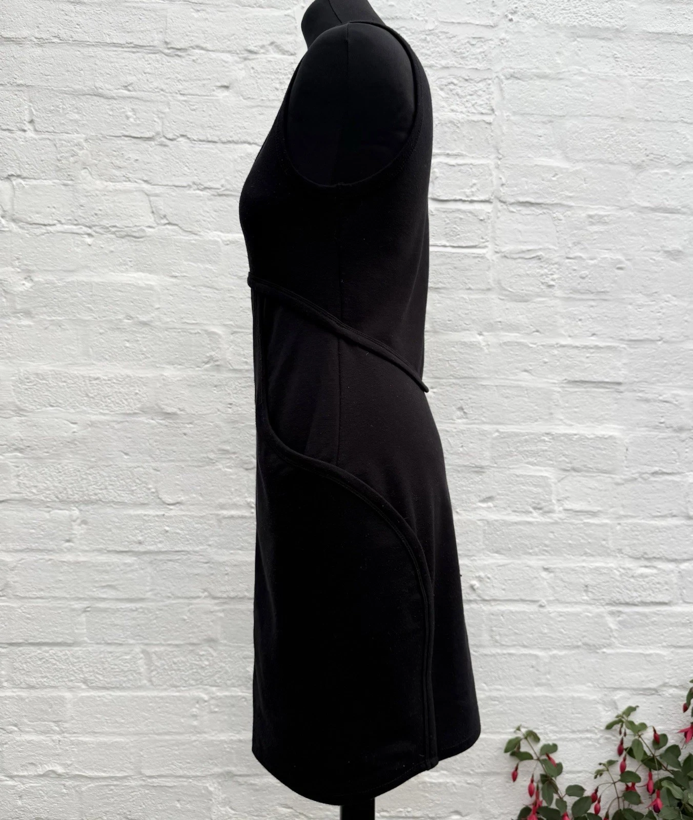 Abito body ALEXANDER WANG nero in jersey con zip intera taglia S