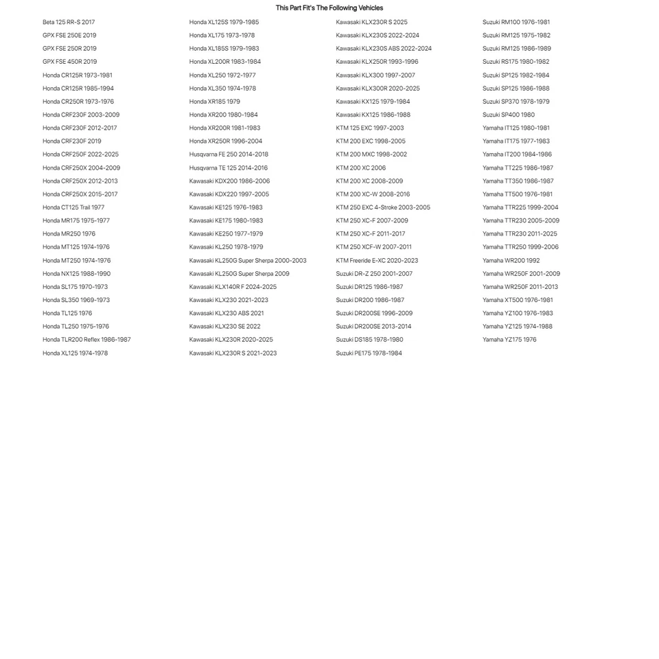 Tubo de motocicleta Tusk Severe Duty 3 mm 100/100x18 para Honda SL350 1969-1973 Foto 3 de 4