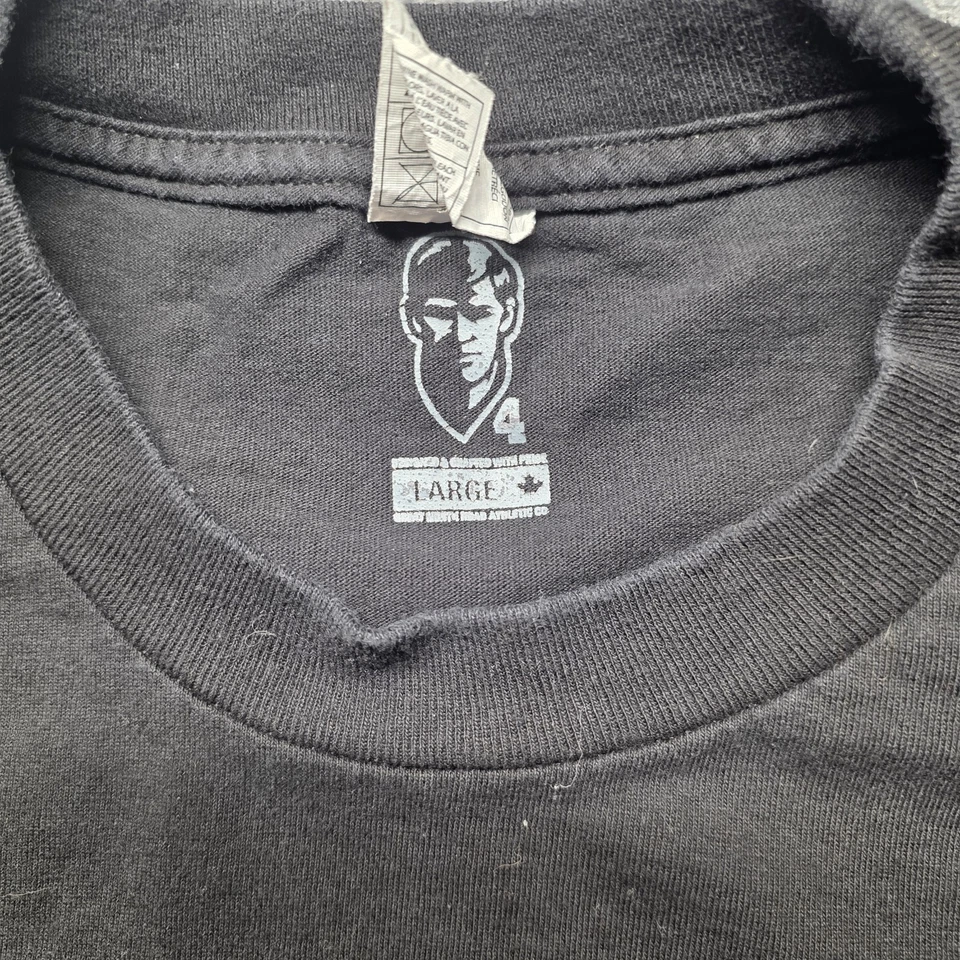 Camiseta para hombre Boston Bruins Bobby Orr #4 Great North Road gráfica grande negra Foto 4 de 4