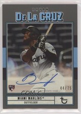 2022 Topps Brooklyn Collection Black 44/75 Bryan De La Cruz #AC-BD Auto 0vf5