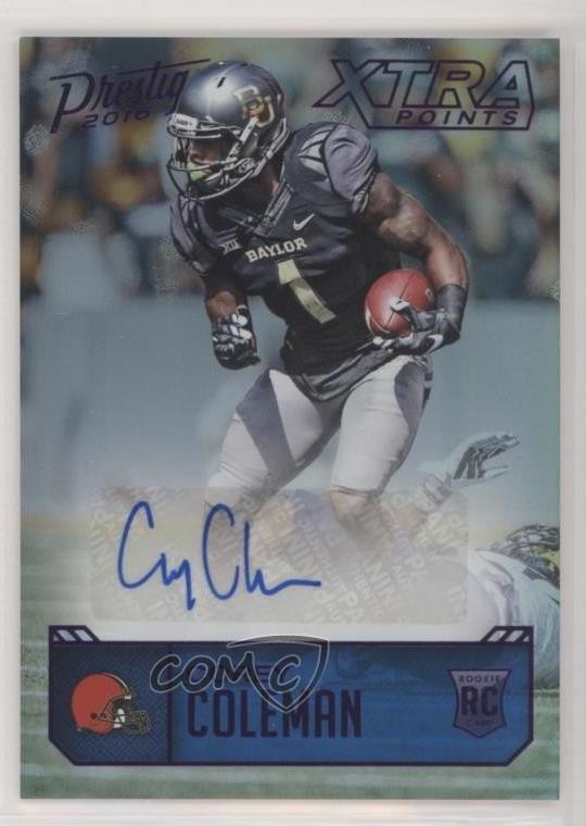 2016 Prestige Rookie Signatures Xtra Points Purple Corey Coleman Auto RC fm0